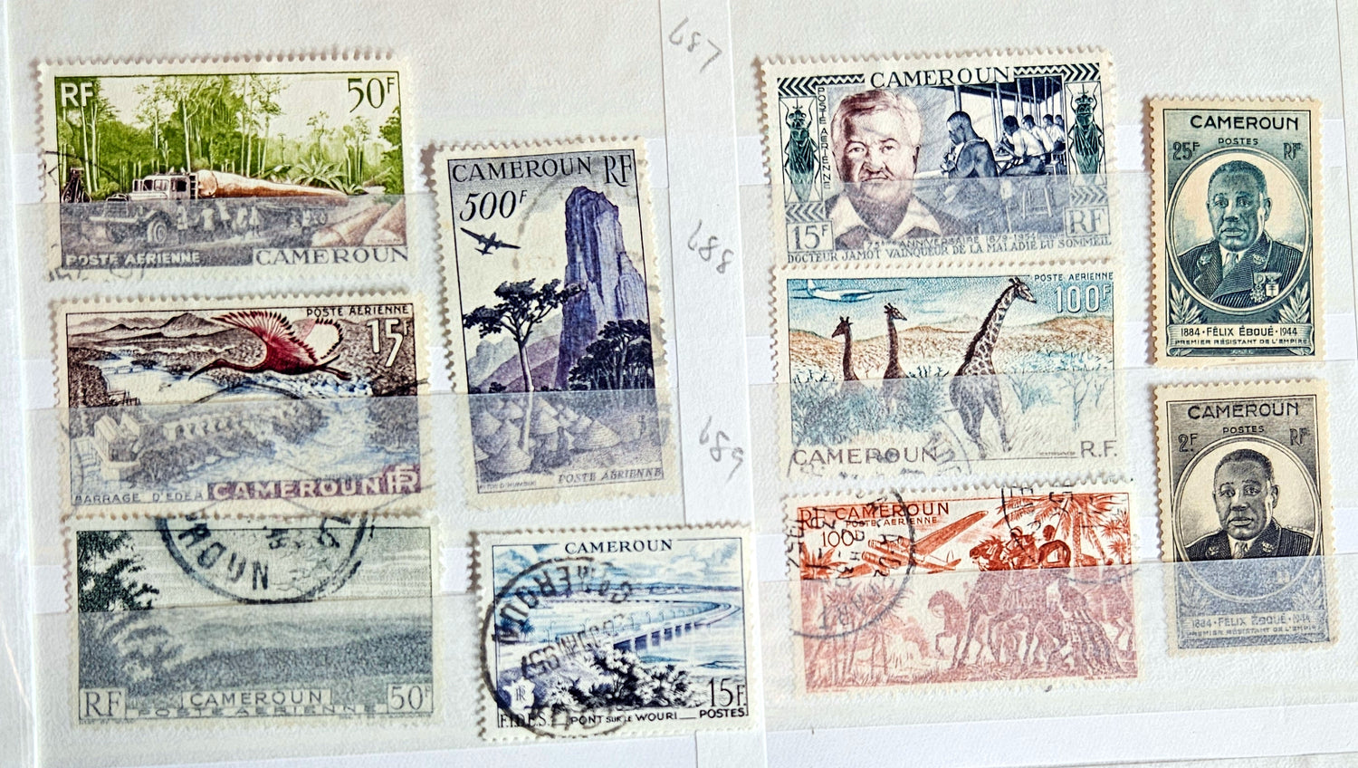 French Cameroon vintage stamps