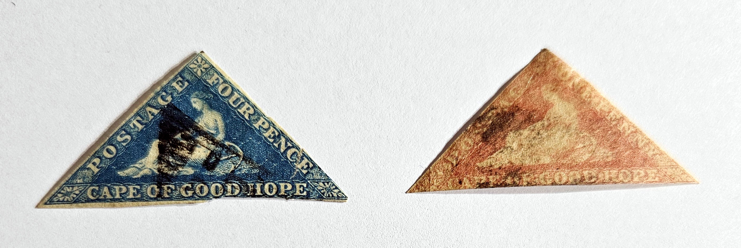 The classic Cape of Good Hope Triangle stamps from Victorian times