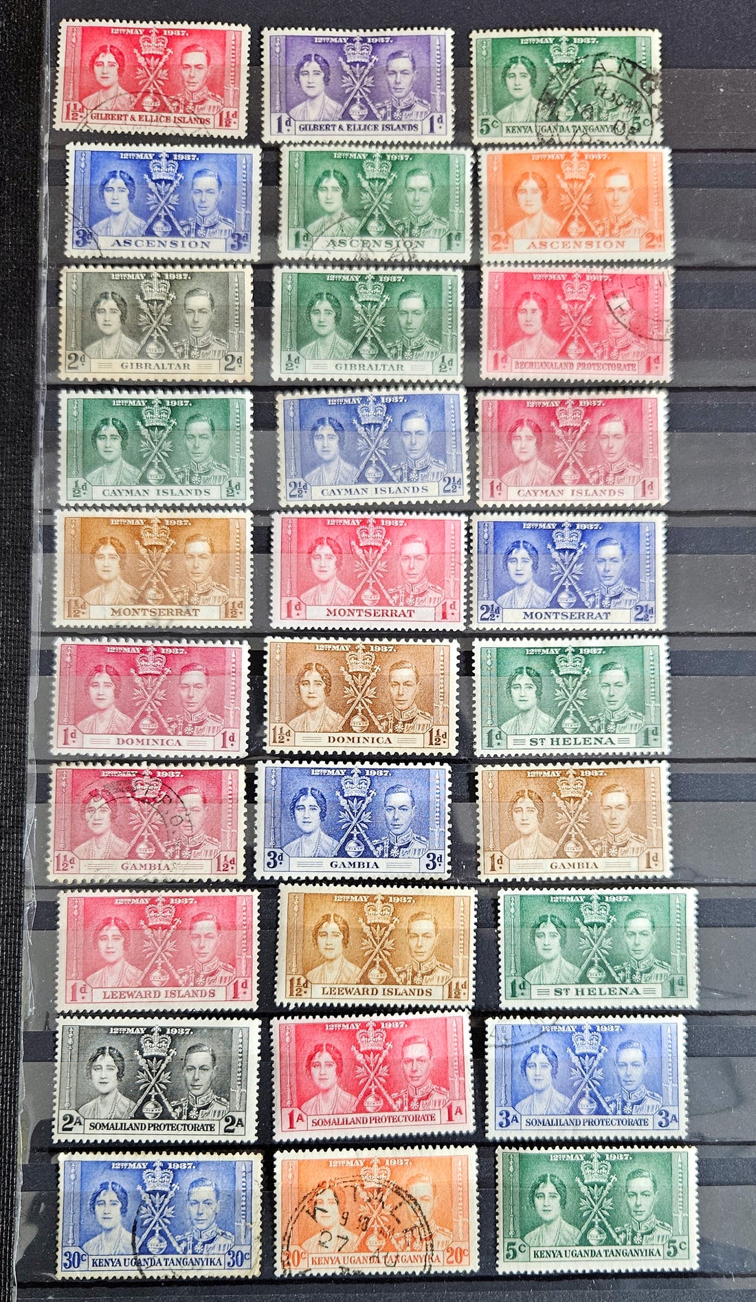 1937 King George VI Coronation Omnibus stamps