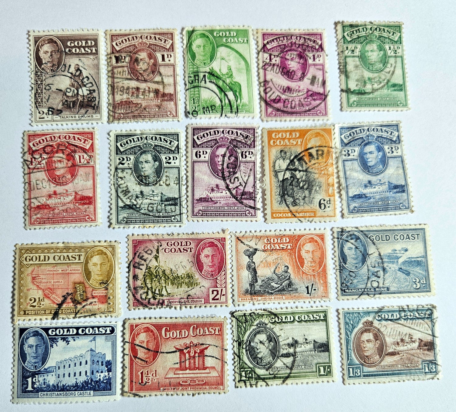 British Commonwealth vintage Gold Coast stamps