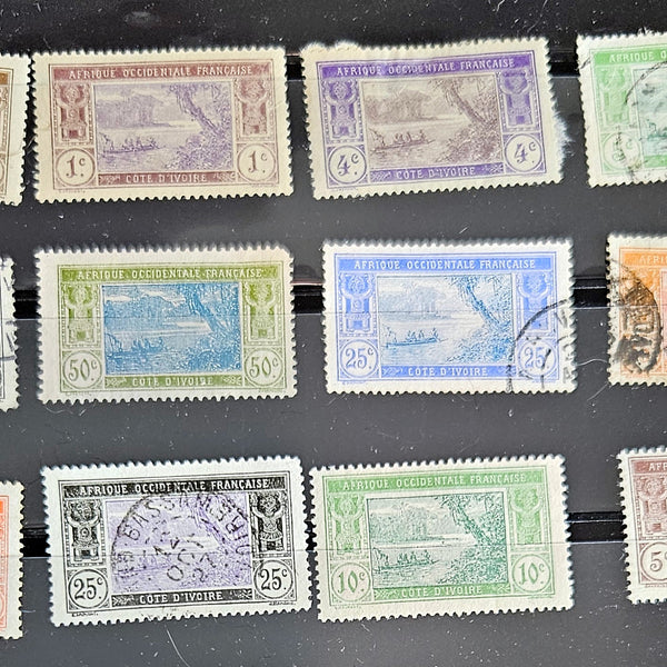 French Ivory Coast vintage stamps