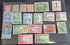 A collection of vintage Jamaica stamps from various reigns of British monarchs, displayed on a black background.