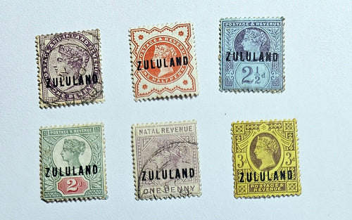 Zululand Queen Victoria vintage stamps