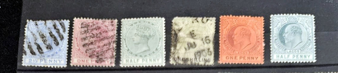 Vintage Nigeria - Niger Coast and Lagos stamps