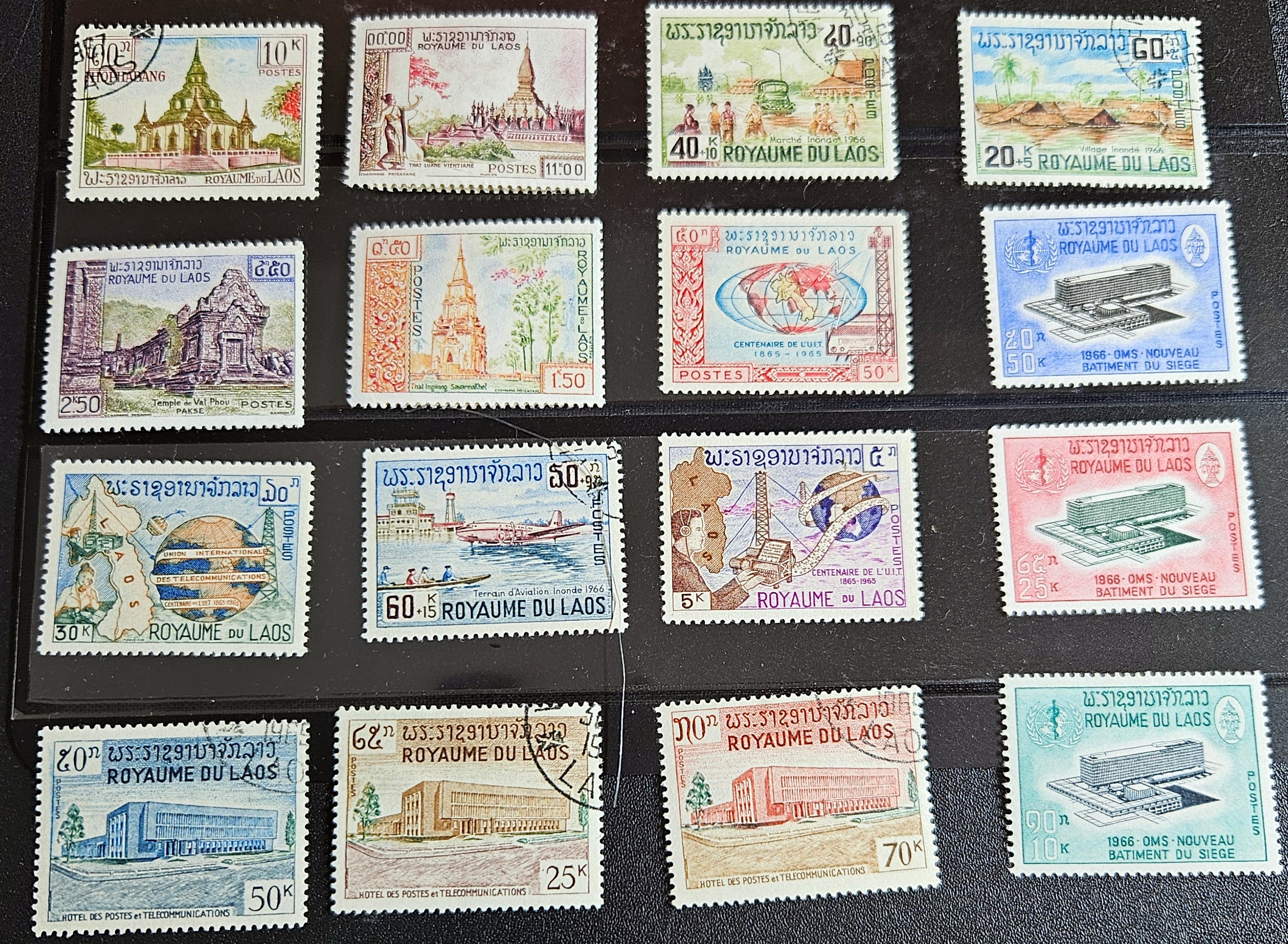 Vintage Laos stamps
