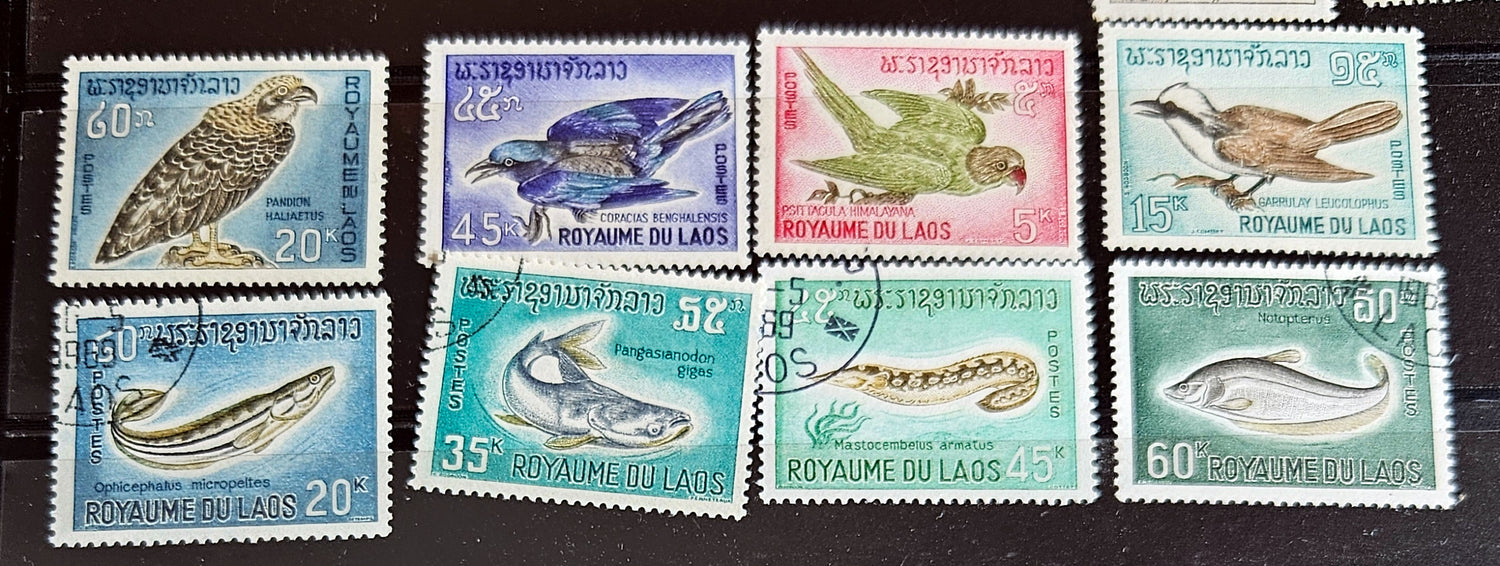 Vintage Laos stamps