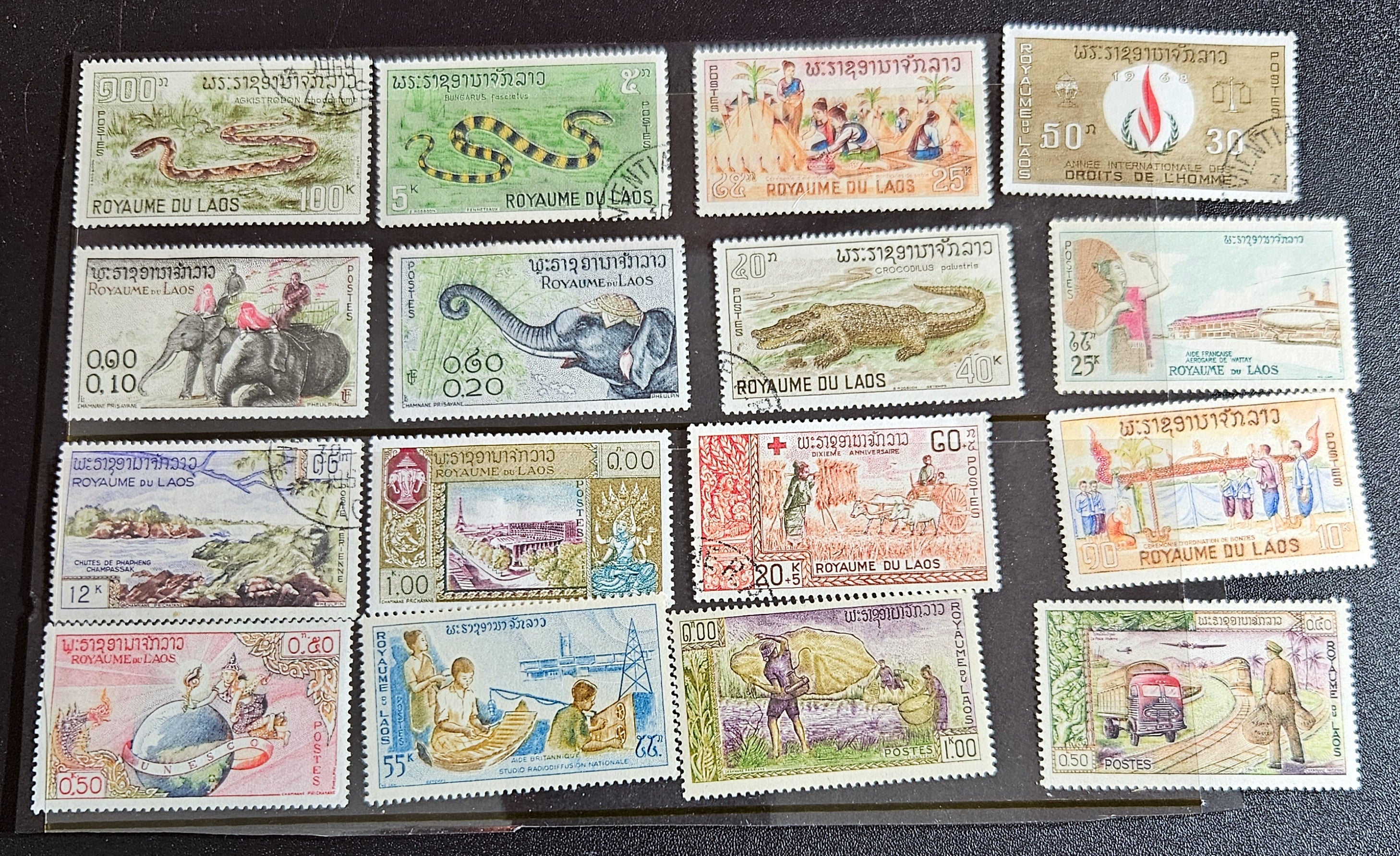 Vintage laos stamps