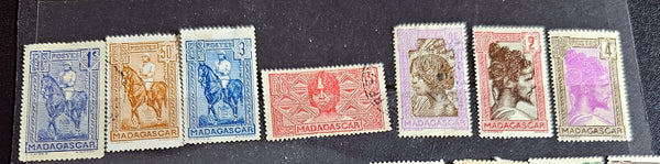 French Madagascar vintage stamps