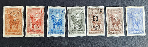 French Madagascar vintage stamps