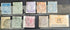 A collection of vintage postage stamps from Mauritius displayed in a row, featuring various designs and denominations.