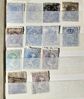 A collection of vintage stamps from countries of origin.