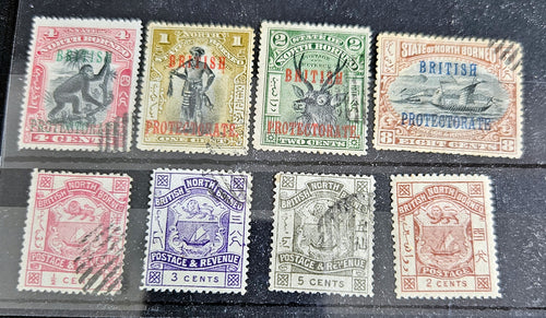 Vintage North Borneo and Sabah stamps