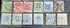 A collection of vintage postage stamps from the Orange Free State, featuring various denominations and cancellation marks, housed in a plastic sleeve.