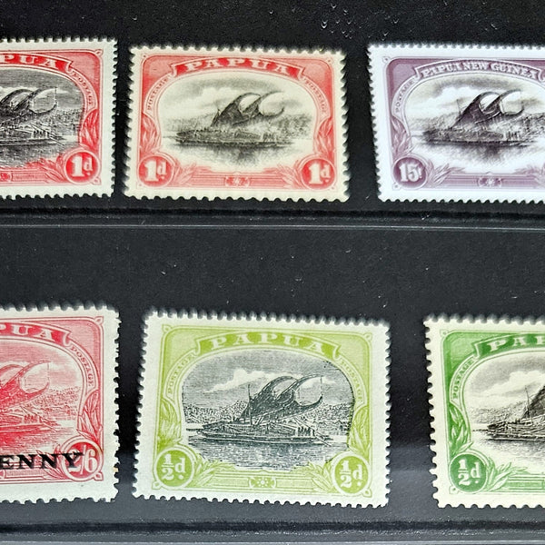 British Commonwealth vintage Papua stamps