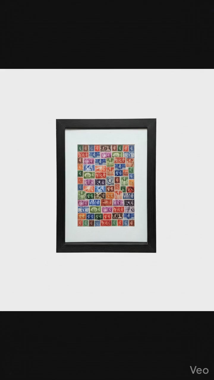 King George VI vintage stamp photo frame