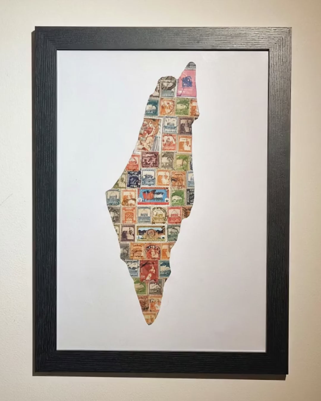 Palestine vintage collage art frame