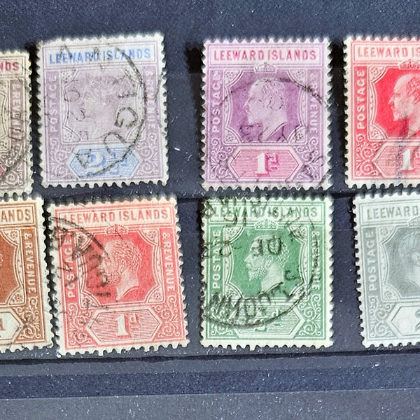 Vintage Leeward islands QV to QEII set