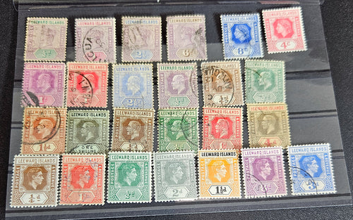 Vintage Leeward islands QV to QEII set