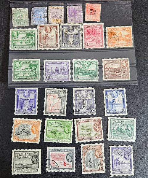 Vintage British Guyana stamps inc King George V