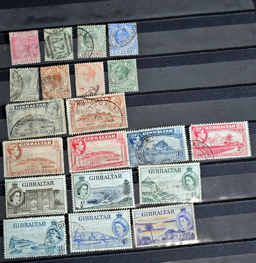 British Commonwealth vintage Gibraltar stamps