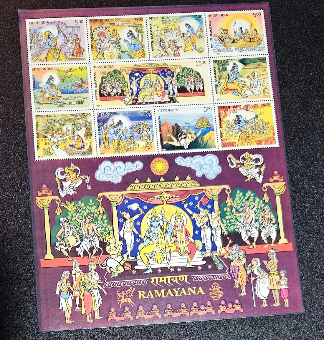 India MNH Stamp Sheetlet Ramayana