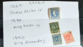 Vintage Serbia stamps