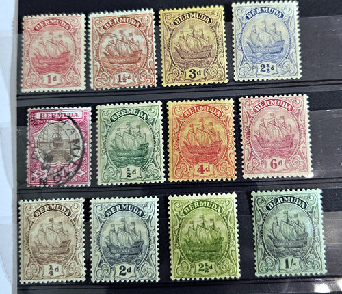 Vintage Br Commonwealth Bermuda stamps