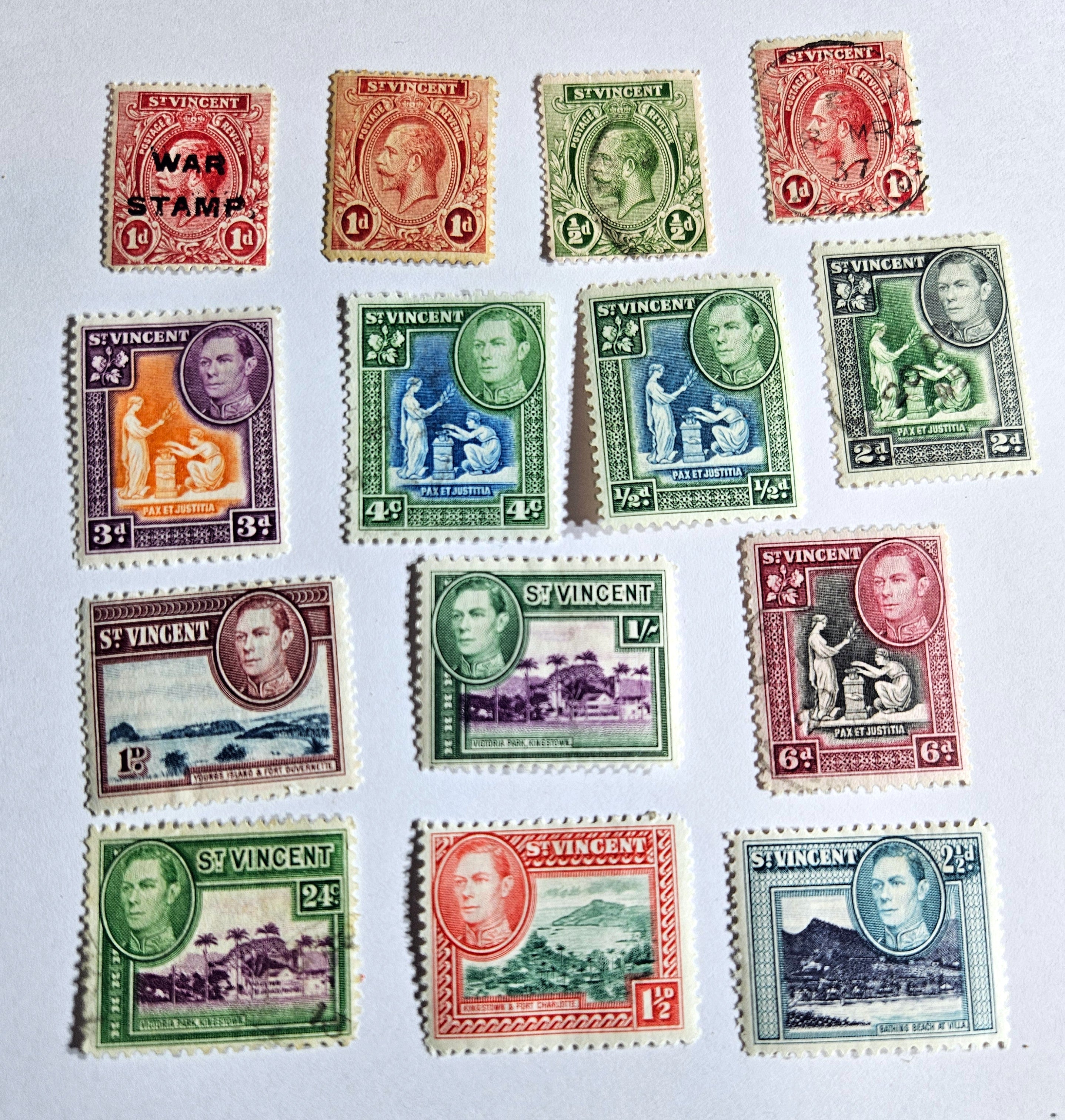 British Commonwealth vintage St Vincent stamps