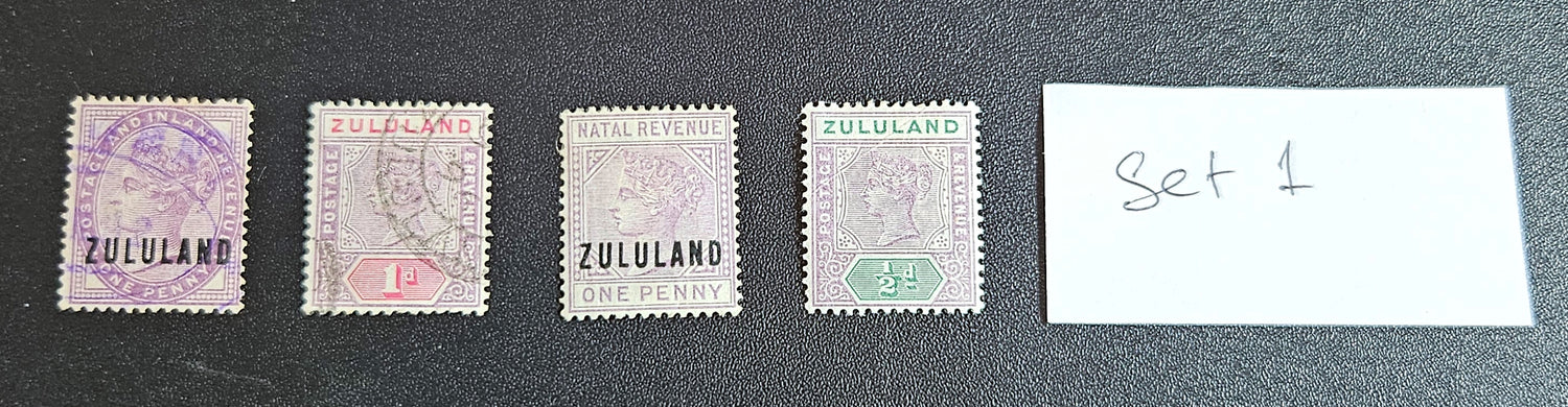 Zululand Queen Victoria vintage stamps