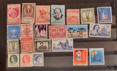 A collection of various Australian postage stamps from different eras