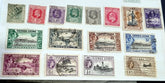 A collection of vintage Sierra Leone stamps featuring various designs and colors, arranged in no specific order on a white background.