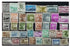 A collection of various Bangladesh postage stamps displayed in no particular order.
