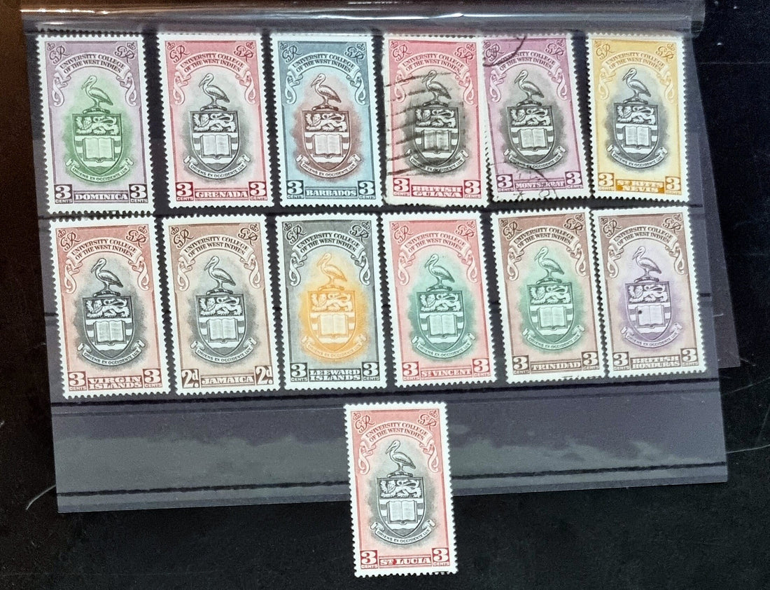 West-Indies-Federation-QEII-Vintage-Stamps