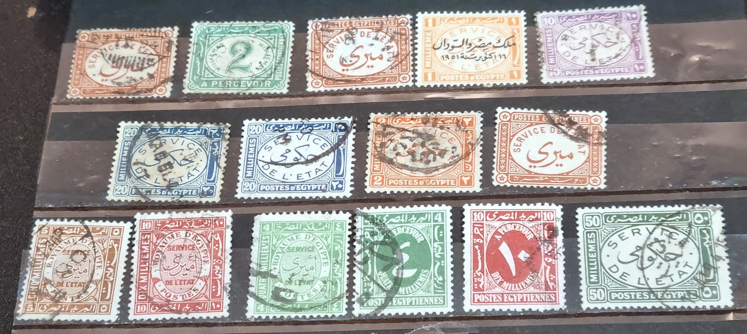 Egypt and Sudan with our vintage postage stamp collection