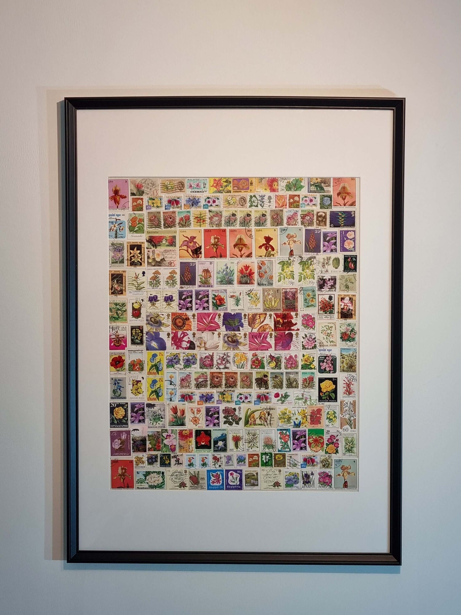 Unique gifts of Flower stamp based art
