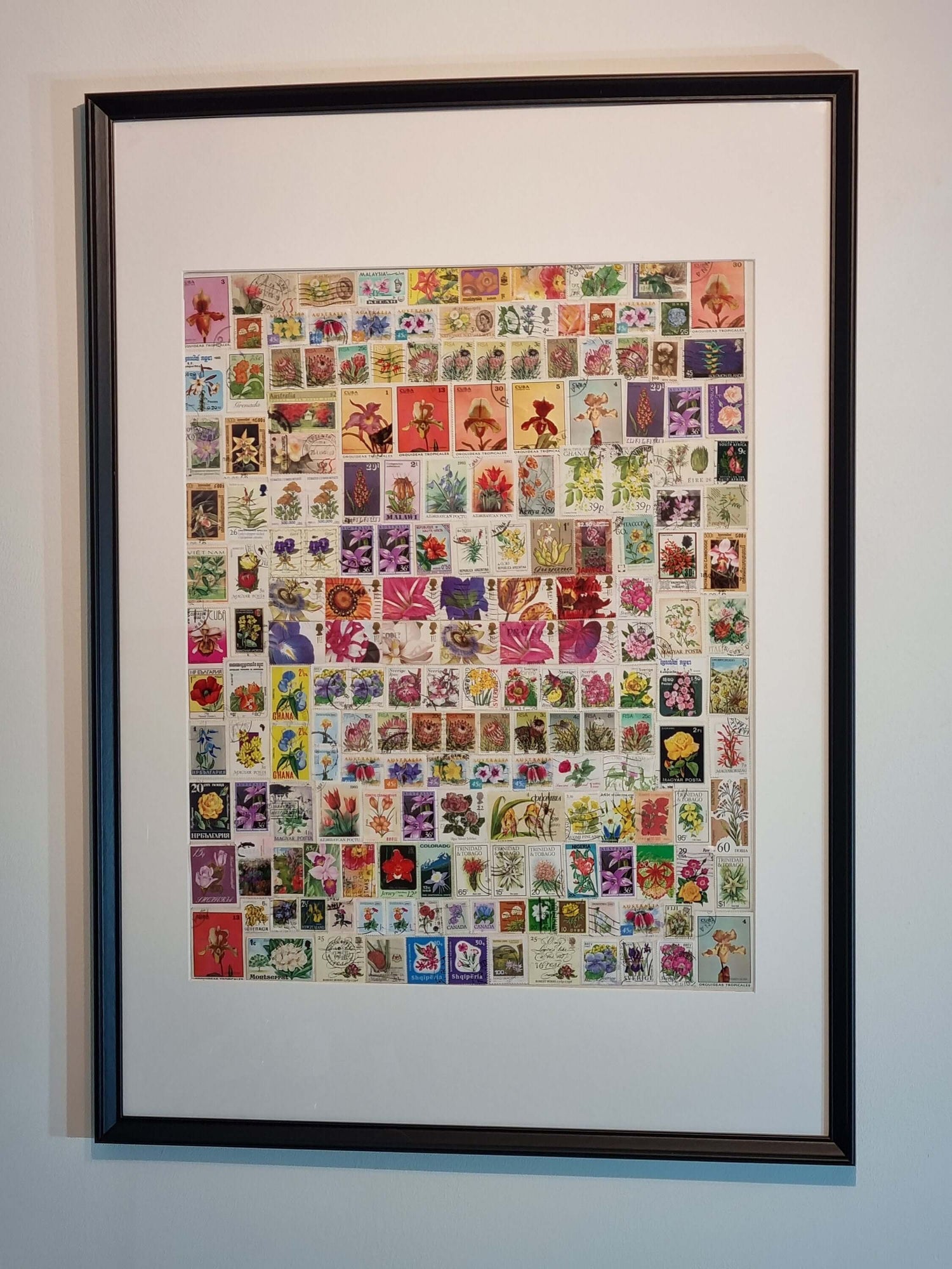 Unique gifts of Flower stamp based art
