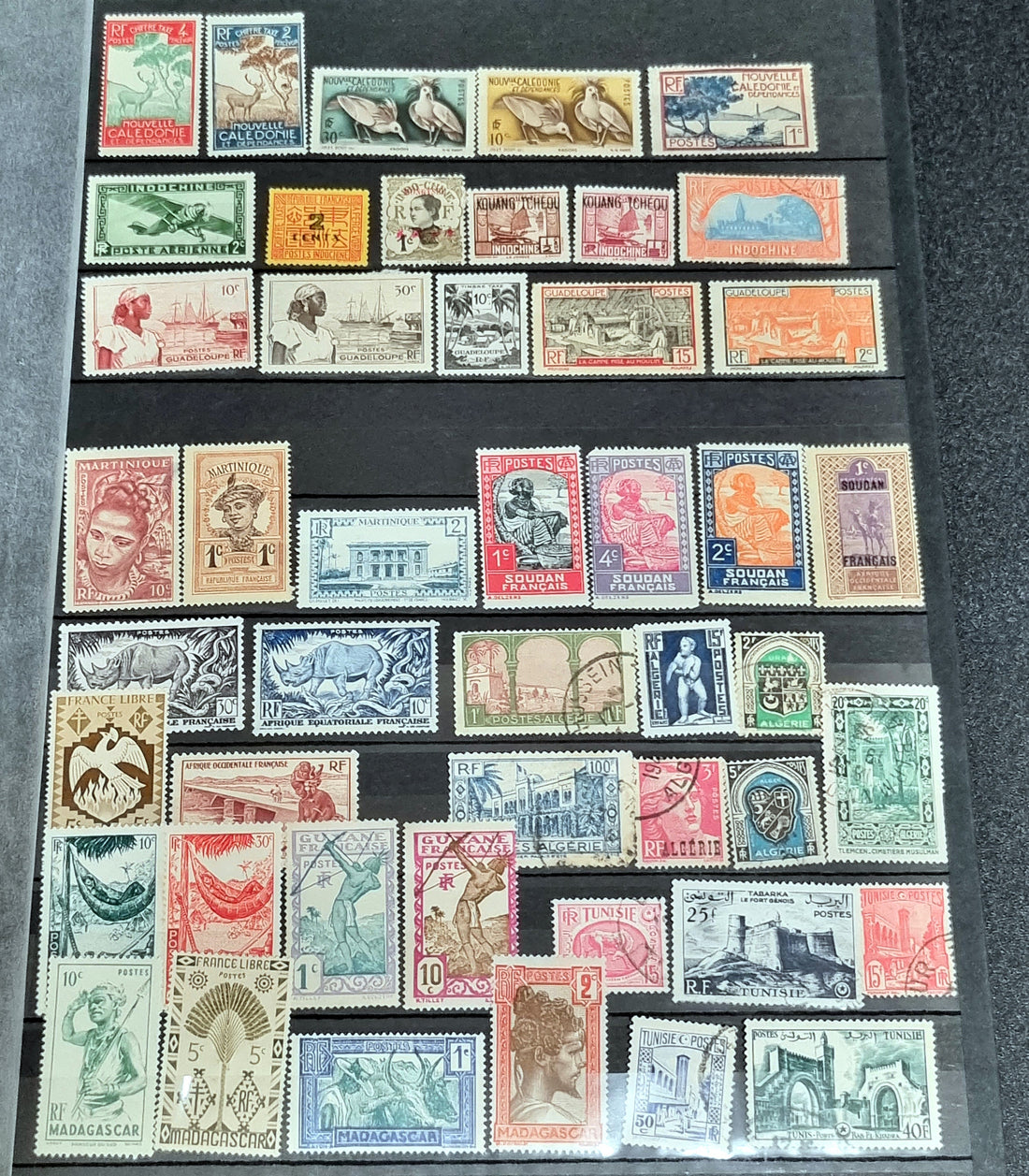 the exotic and diverse world of vintage stamps from the French colonies