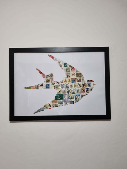 Unique gifts of Birds stamp based art