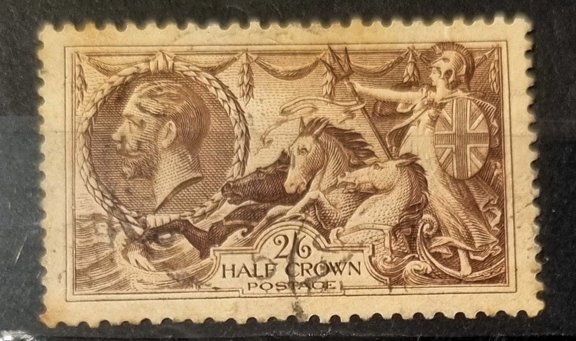 King George V Vintage stamps set of Seahorses Great Britain