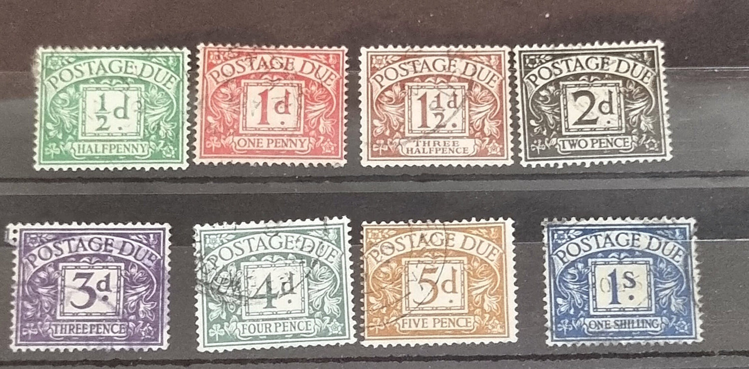 Vintage GB Postage due stamps