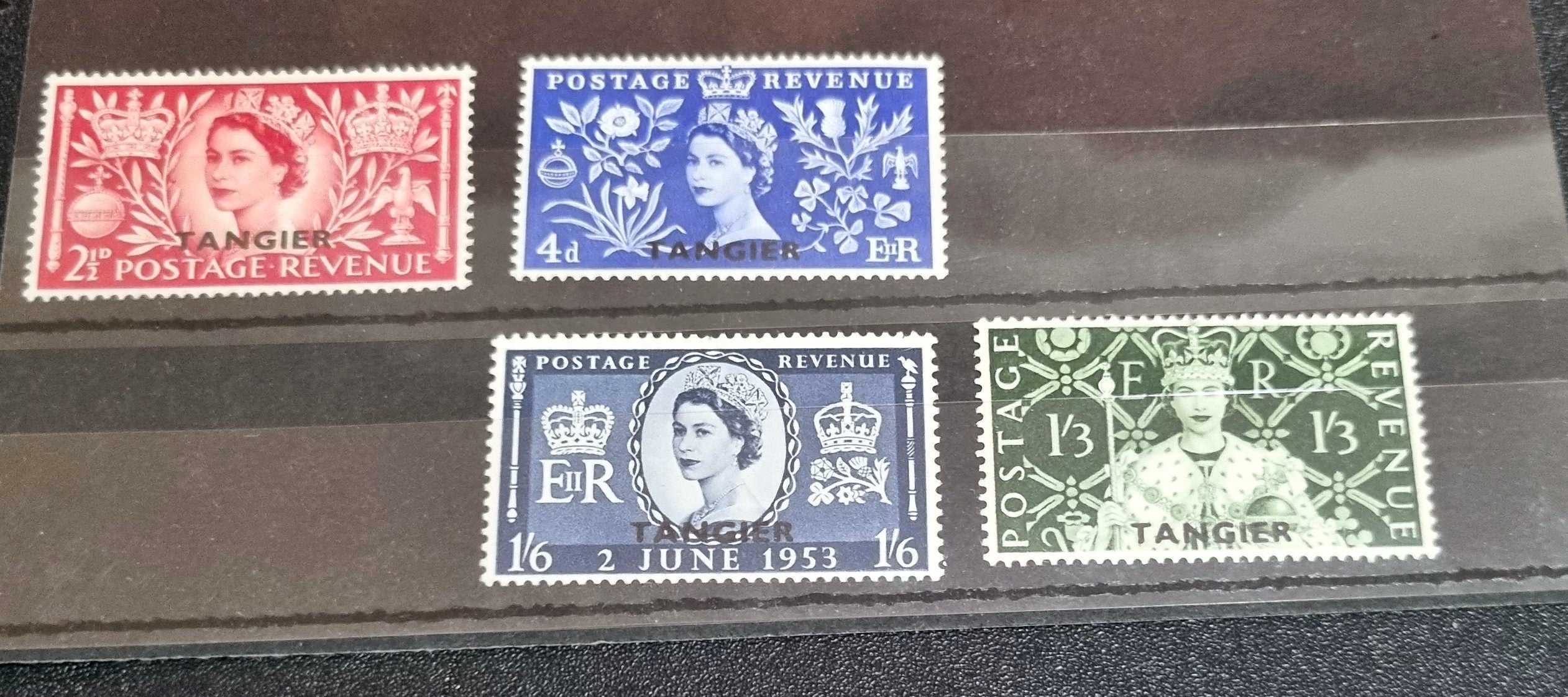 Vintage Tangier stamps  British French Spanish