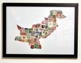 Unique gifts of Pakistan stamp based art