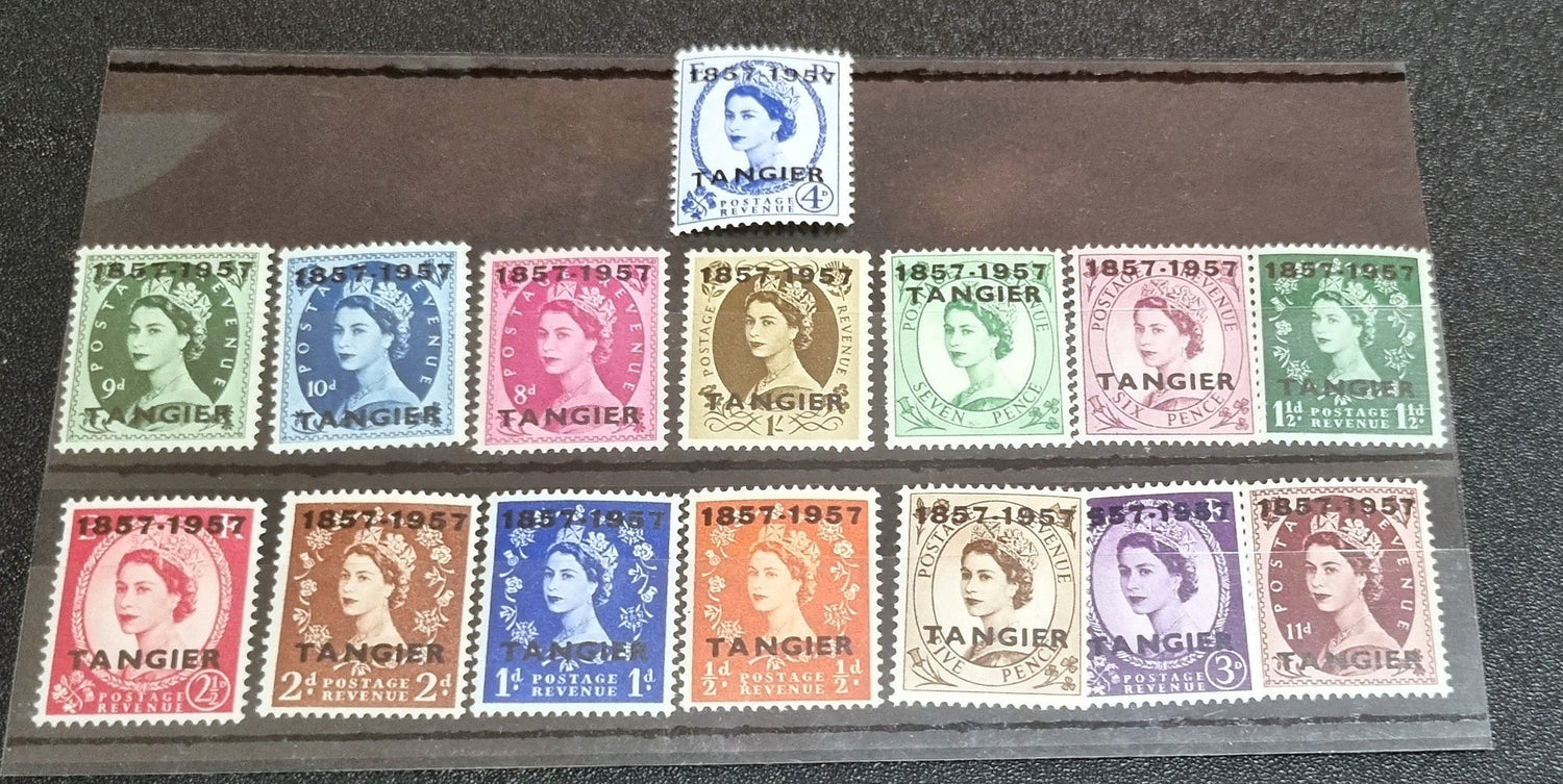 Vintage Tangier stamps  British French Spanish