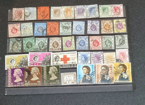 Vintage Hong Kong stamps QV to QEII