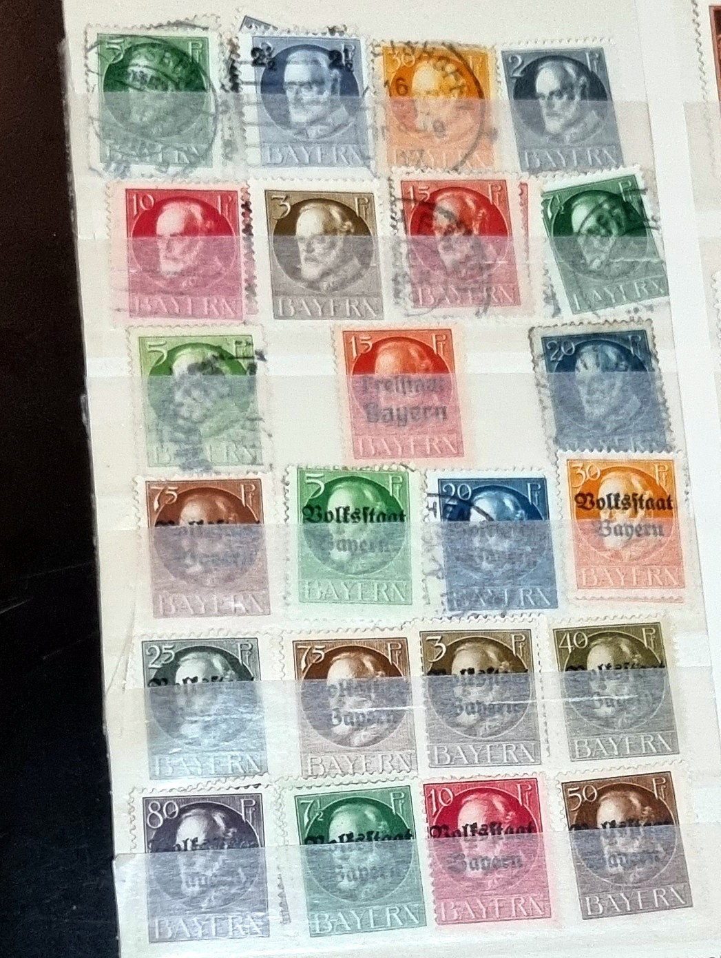 Vintage German States stamps