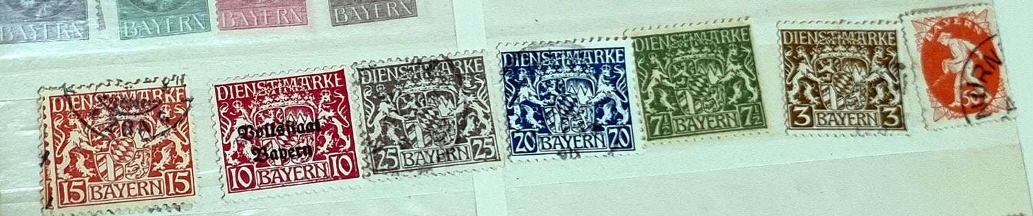 Vintage German States stamps