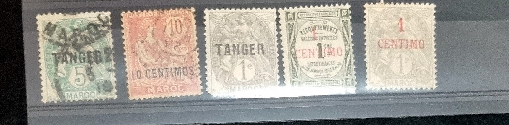 Vintage Tangier stamps  British French Spanish