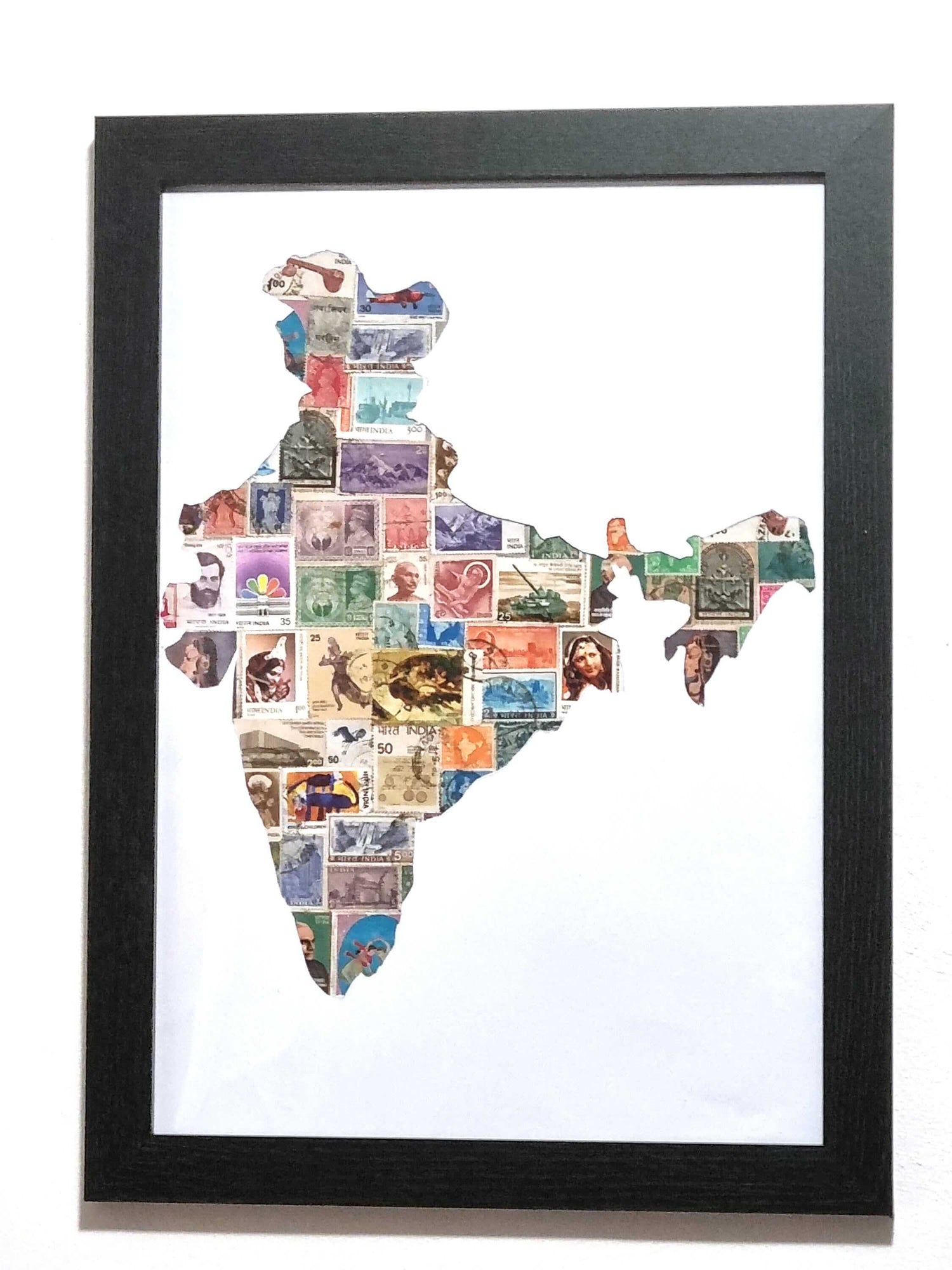 Unique gifts of India stamp based art