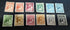 A collection of vintage Nigeria stamps featuring portraits of Queen Victoria, King Edward VII, and King George V, in various colors.