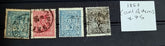 collection of vintage stamps from early Norway